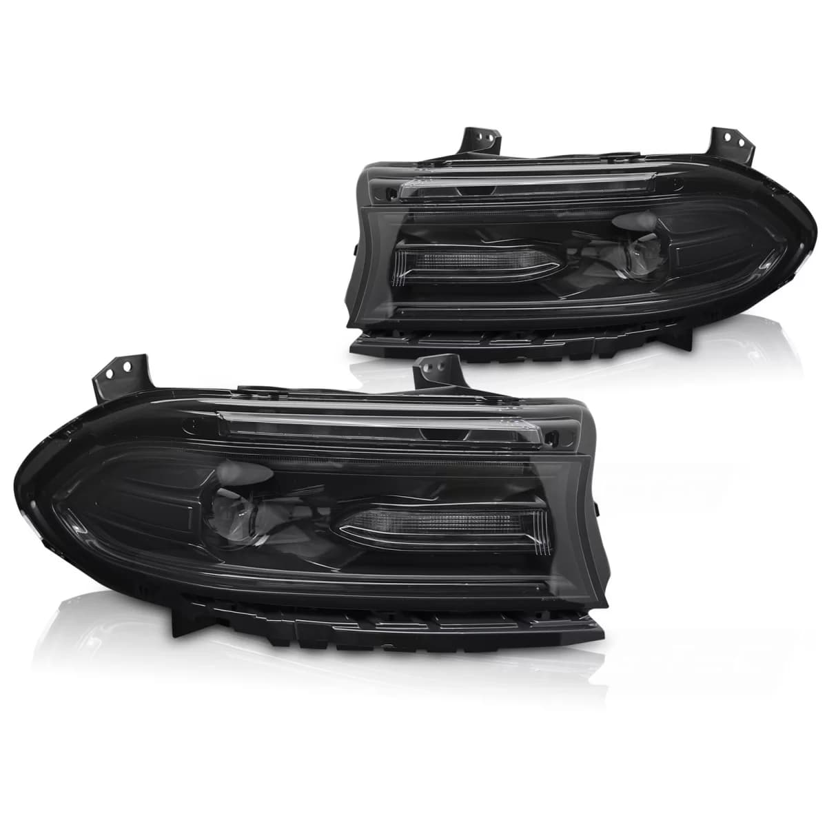 HEADLIGHTS LED BLACK fits DODGE CHARGER 14-23