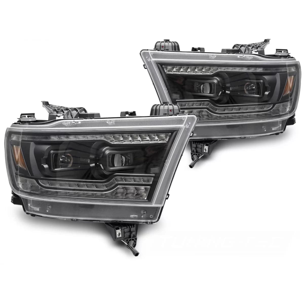 FULL LED HEADLIGHTS BLACK fits DODGE RAM 19-22