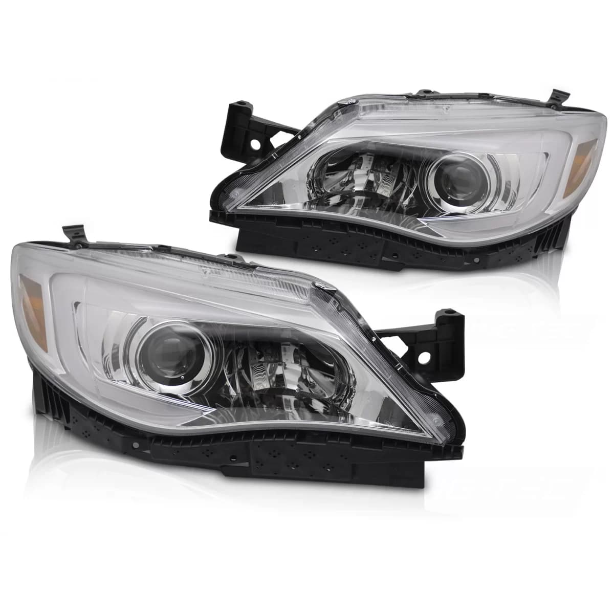 HEADLIGHTS TUBE LIGHT CHROME fits SUBARU WRX 08-14