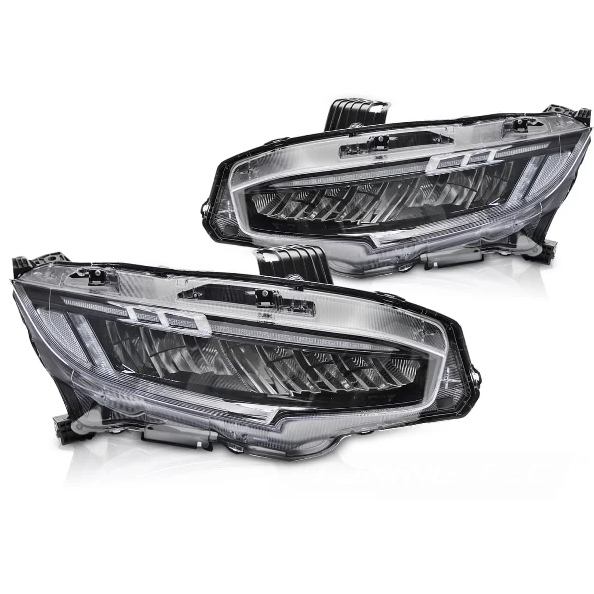 FULL LED HEADLIGHTS BLACK fits HONDA CIVIC X 16-21