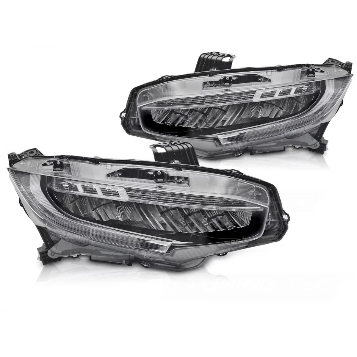 FULL LED HEADLIGHTS BLACK fits HONDA CIVIC X 16-21