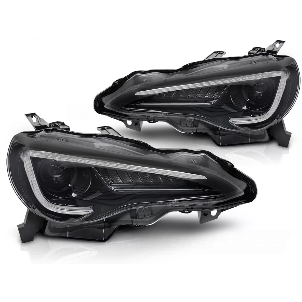 HEADLIGHTS BLACK TUBE LED DRLfits TOYOTA GT86 12-21