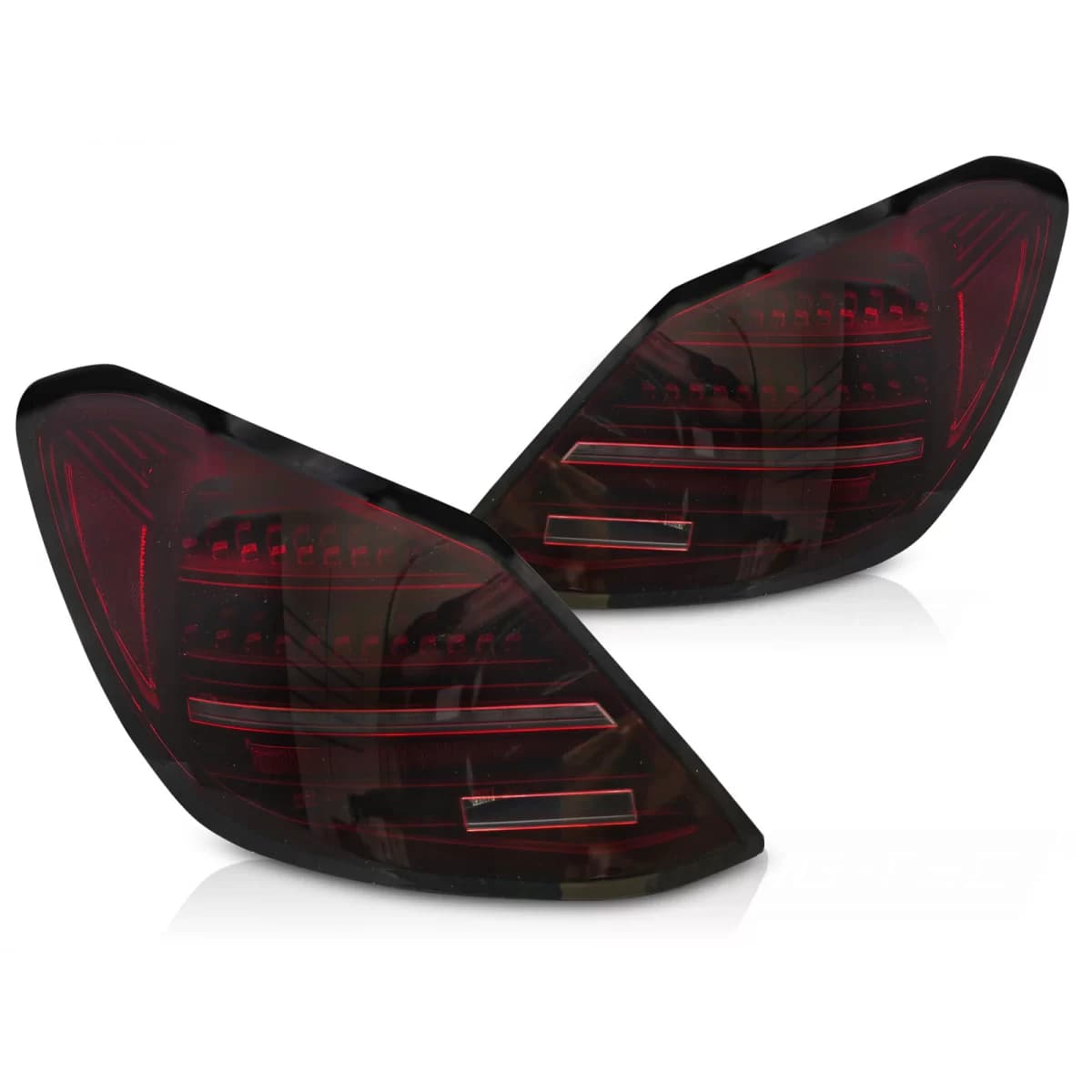 LED TAIL LIGHTS RED BLACK SEQ fits MERCEDES C-CLASS W205 14-21