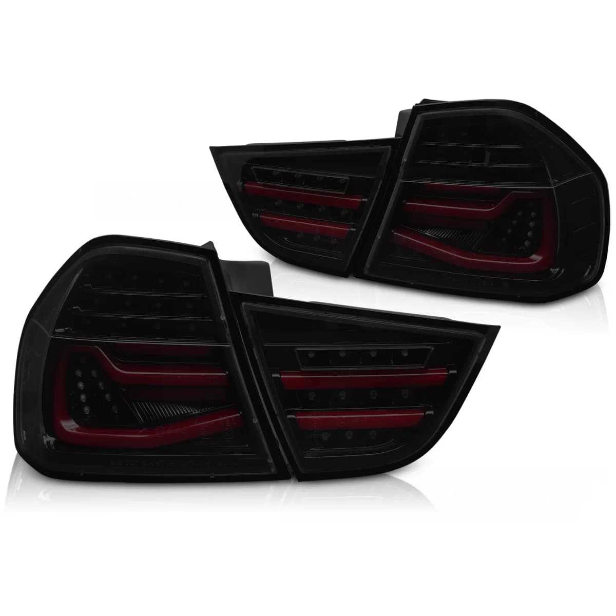 LED BAR TAIL LIGHTS BLACK SMOKE SEQ fits BMW E90 09-11