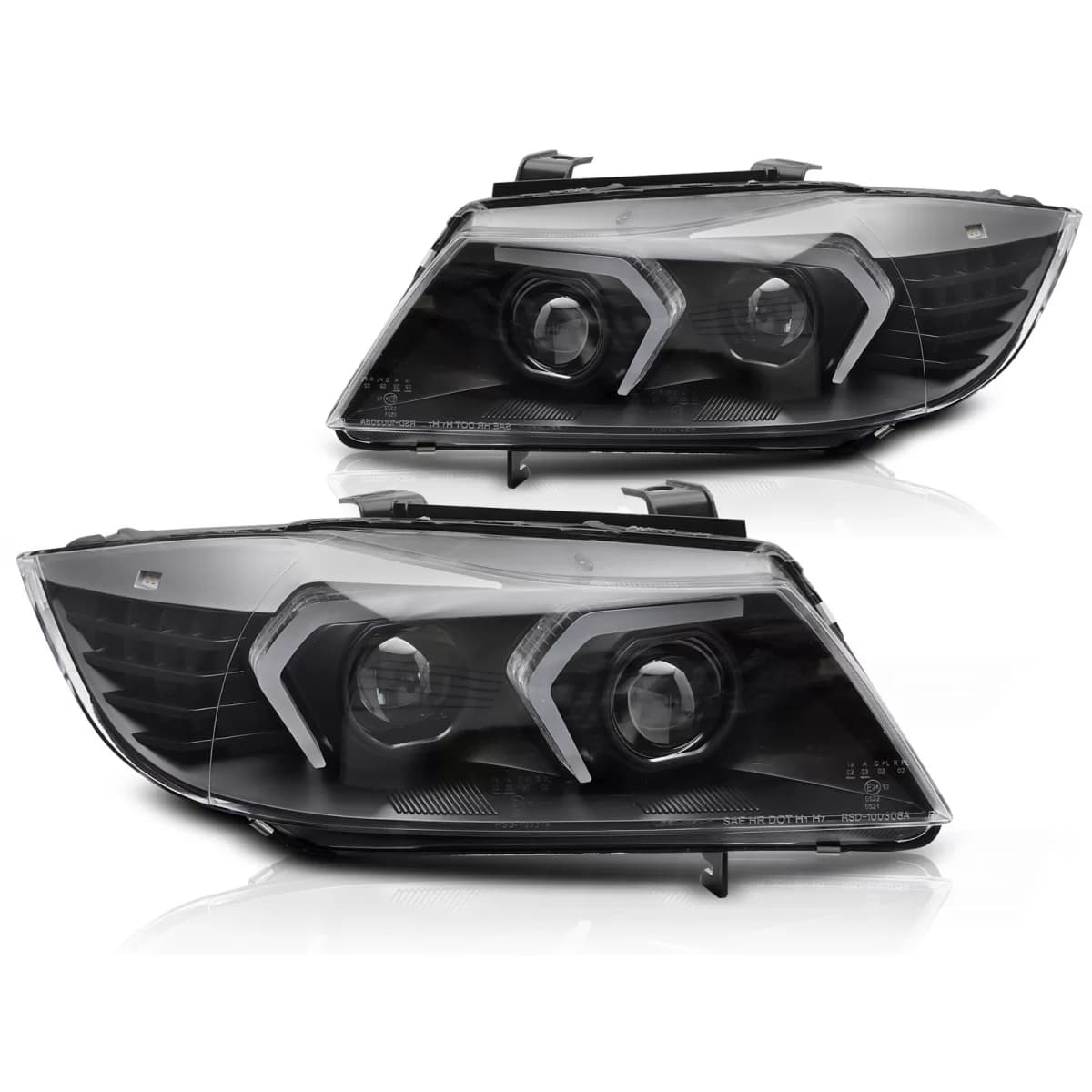 FULL LED HEADLIGHTS BLACK fits BMW E90/E91 05-08
