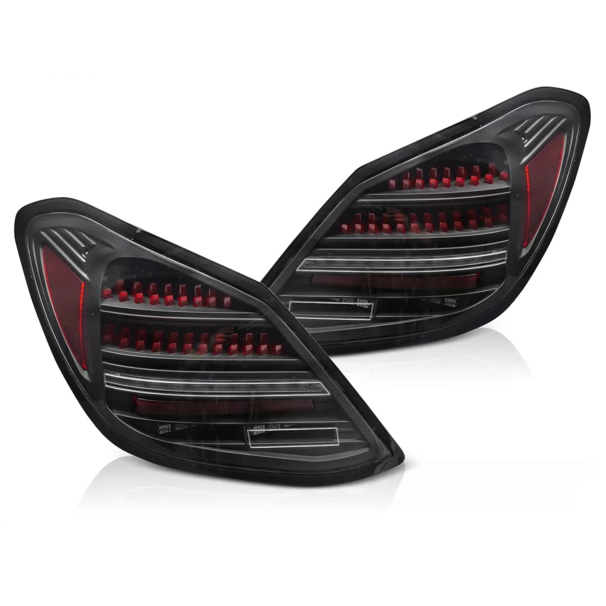 LED TAIL LIGHTS BLACK RED SEQ fits MERCEDES C-CLASS W205 14-21