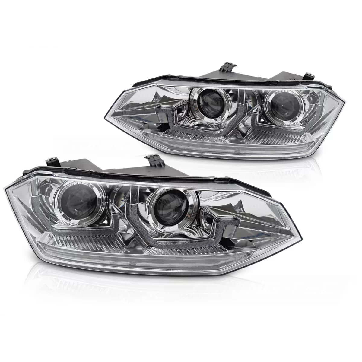 VW POLO VI 2G 17-21 SEQ LED DRL CHROME