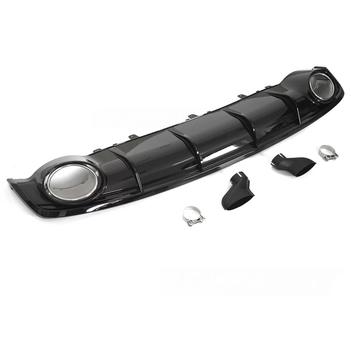 DIFFUSOR TWIN OUTLET GLOSSY BLACK SPORT STYLE fits AUDI A7 C7 14-18