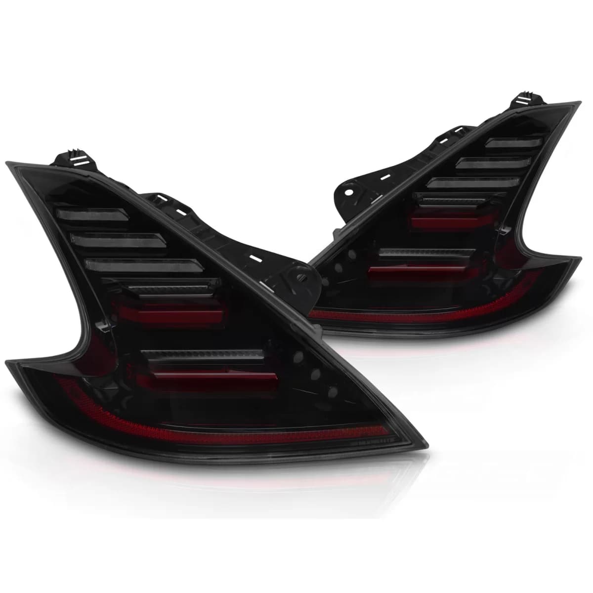 FULL LED TAIL LIGHTS BLACK SMOKE fits NISSAN 370Z 09-20