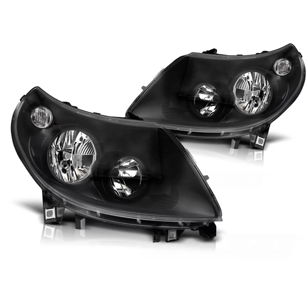 HEADLIGHTS BLACK DRL fits FIAT DUCATO / PEUGEOT BOXER / CITROEN JUMPER 10-14