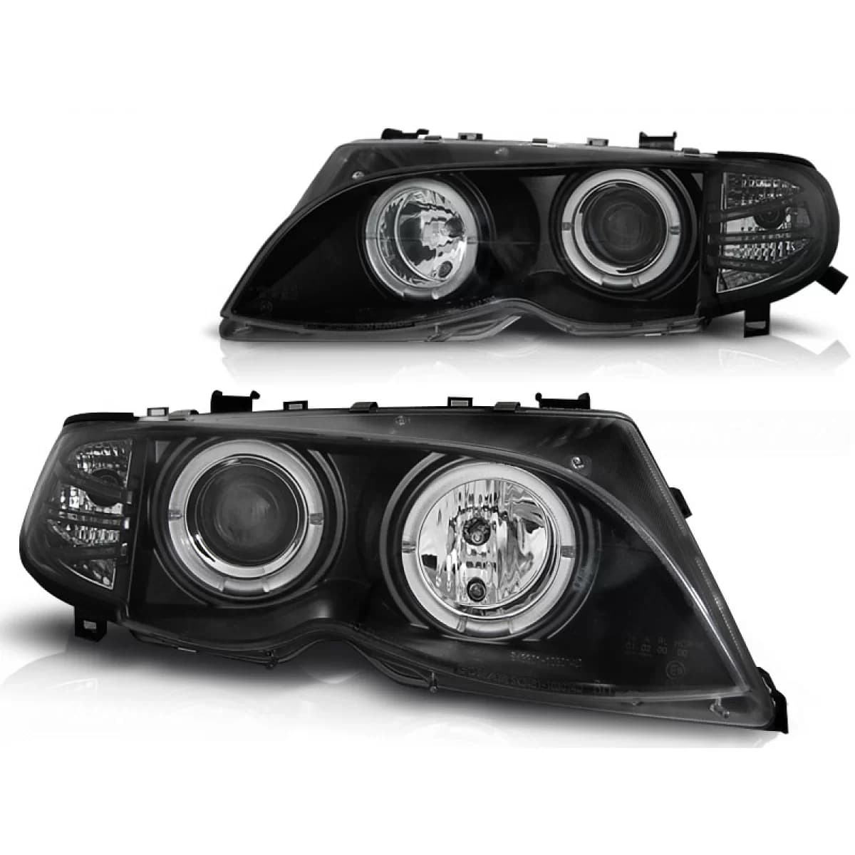 HEADLIGHTS ANGEL EYES BLACK fits BMW E46 09.01-03.05