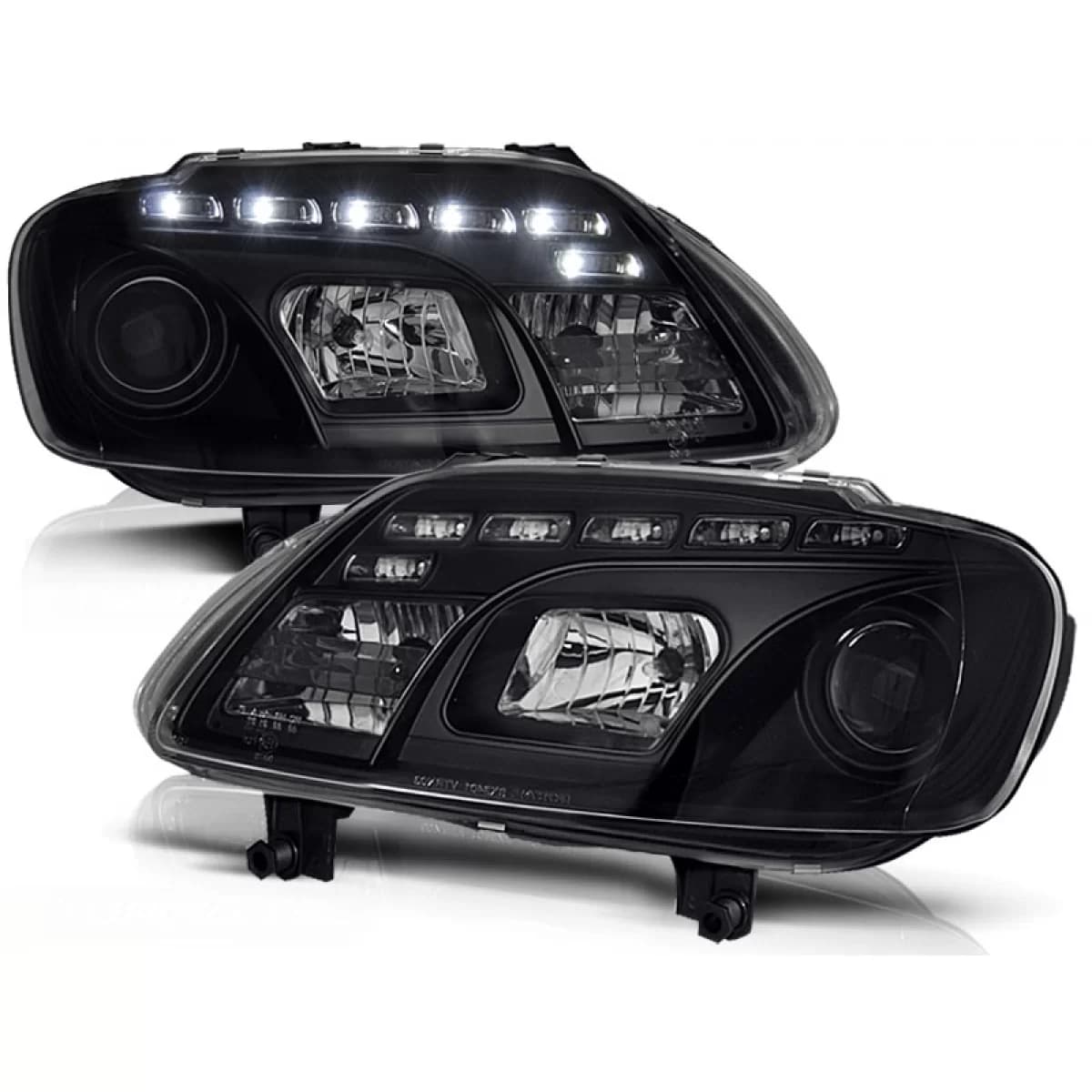 HEADLIGHTS DAYLIGHT BLACK fits VW TOURAN 02.03-10.06 / CADDY