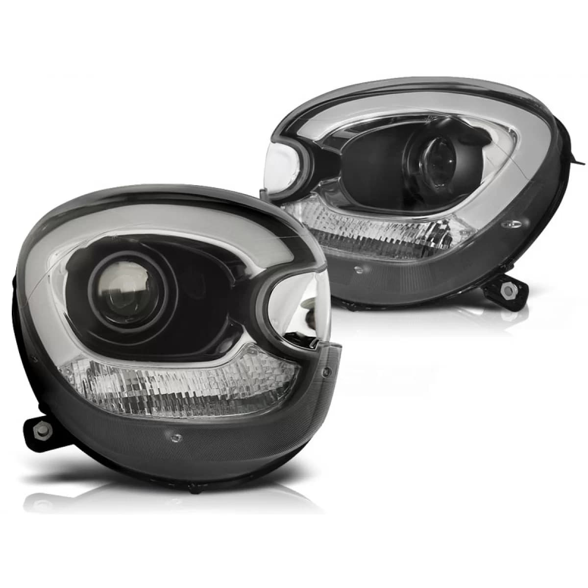 HEADLIGHTS TUBE LIGHT BLACK fits BMW MINI (COOPER) R60 R61 COUNTRYMAN 10-16