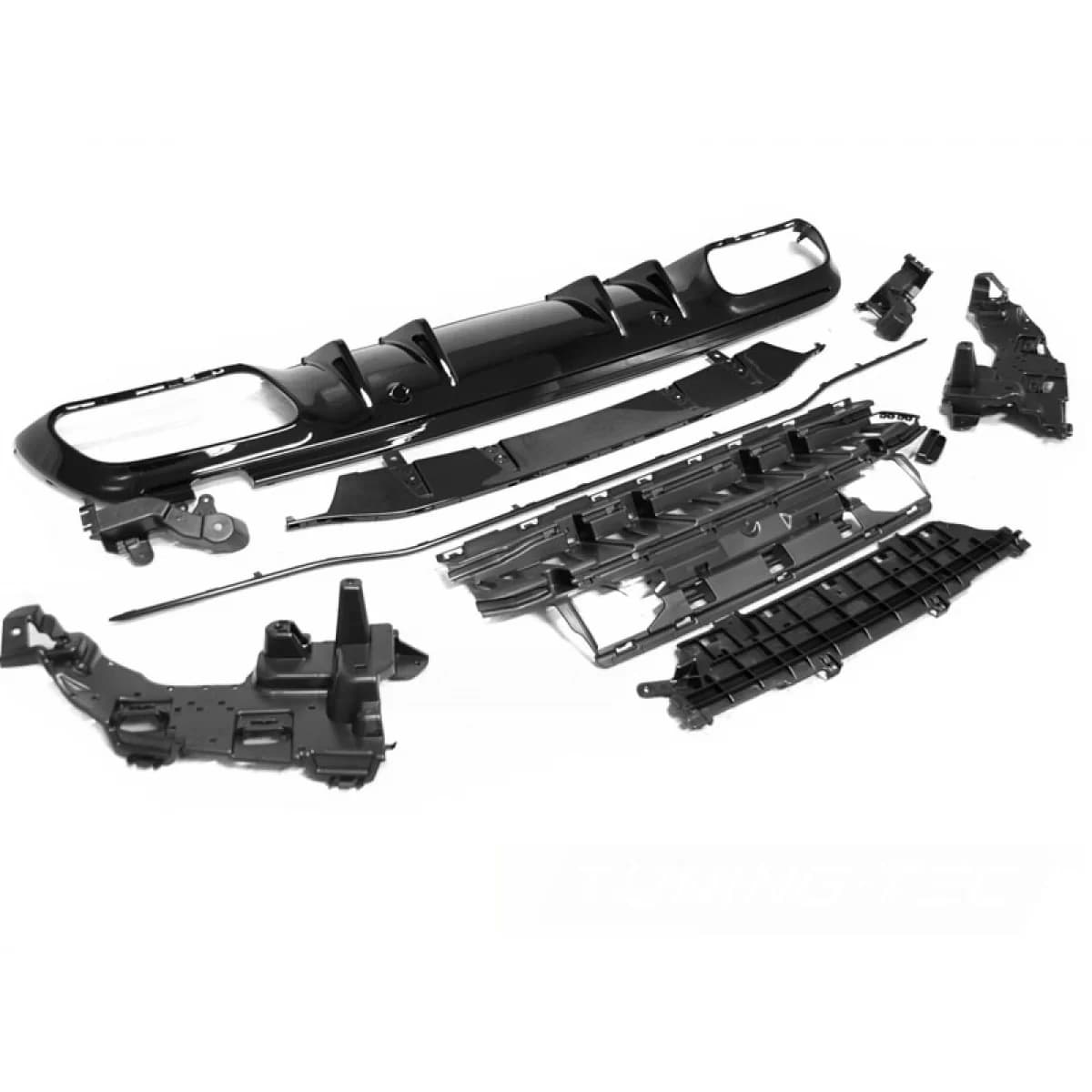 DIFFUSOR GLOSSY BLACK SPORT fits MERCEDES W205 18-