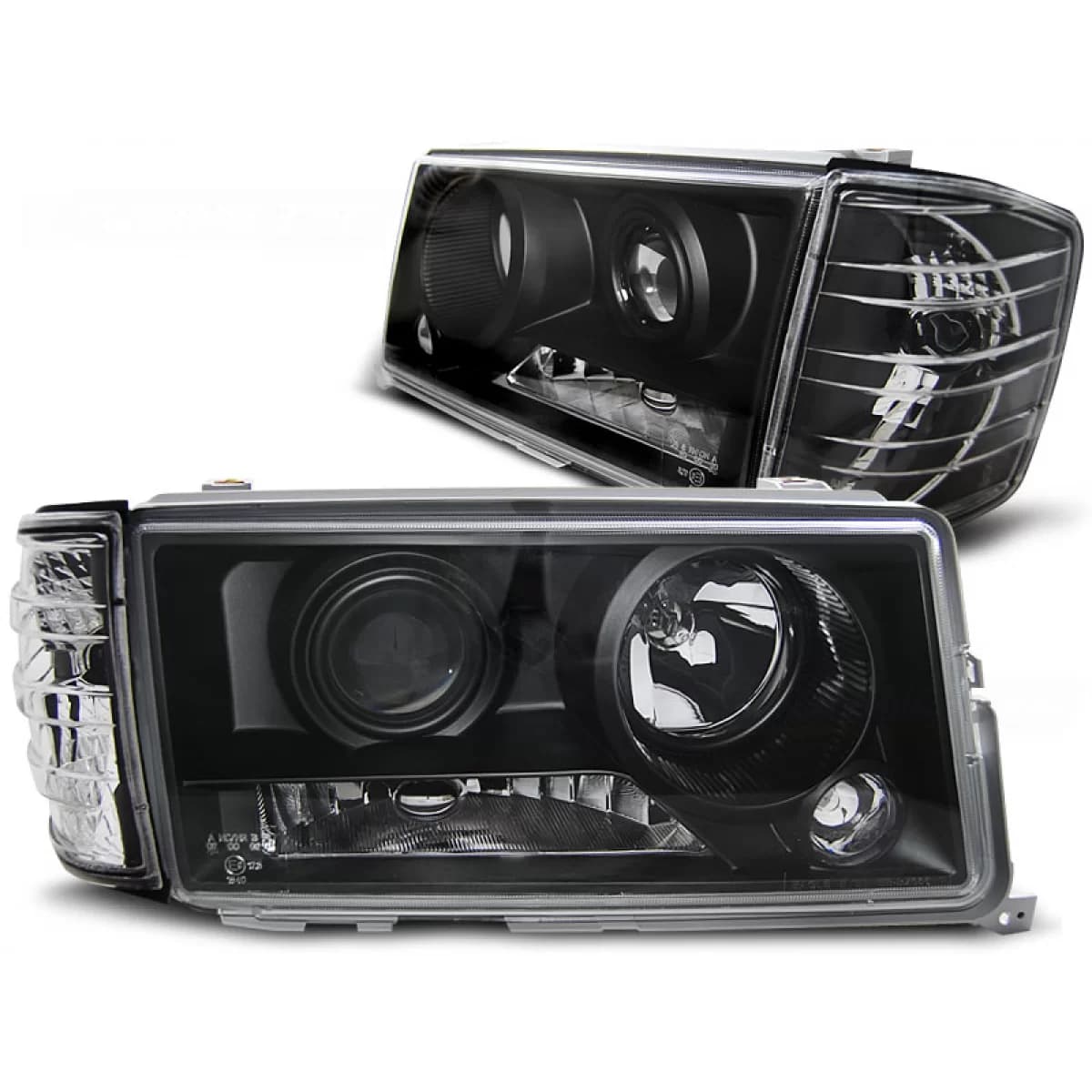 HEADLIGHTS BLACK fits MERCEDES W201/190 12.82-05.93