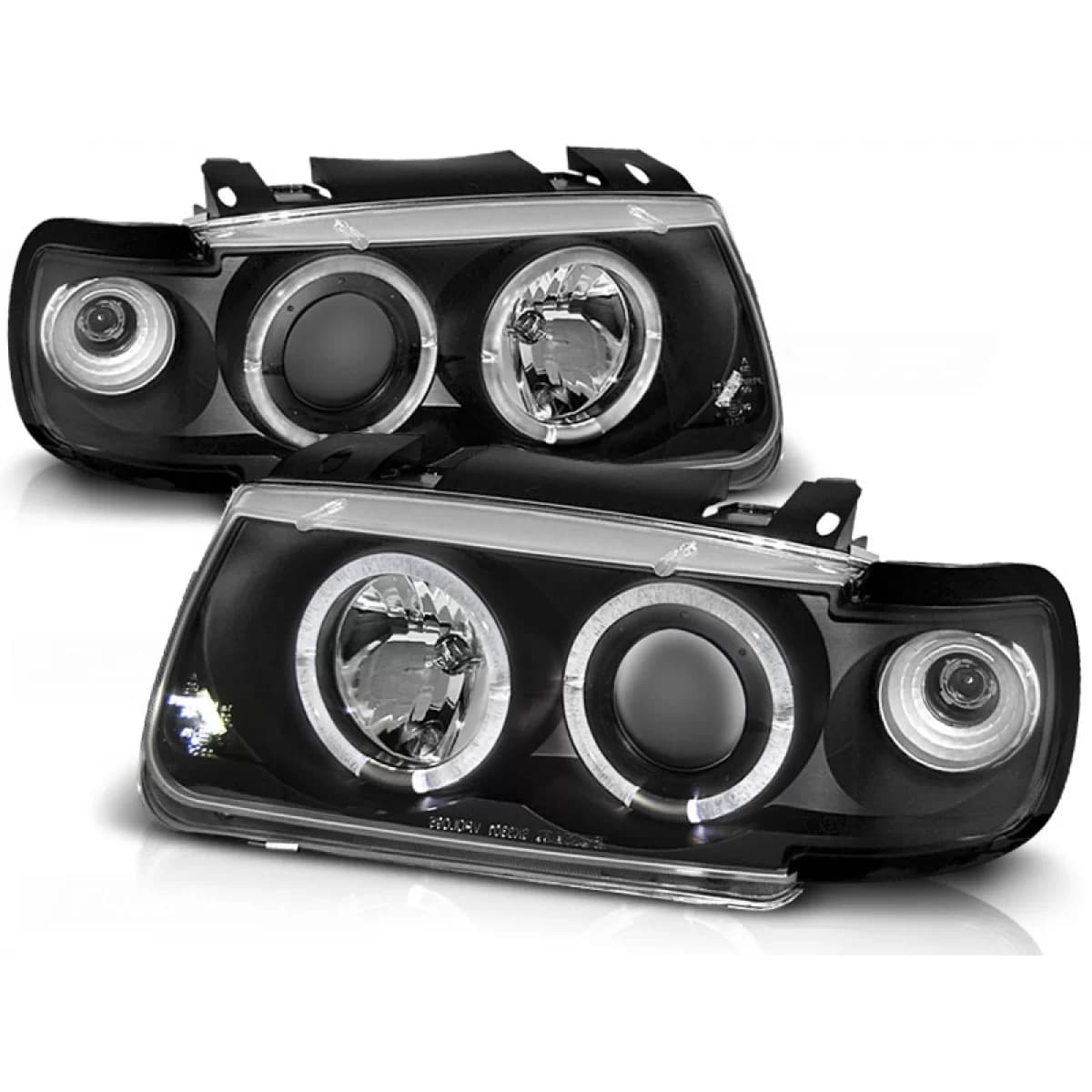 HEADLIGHTS ANGEL EYES BLACK fits VW POLO 6N 10.94-09.99 HATCHBACK