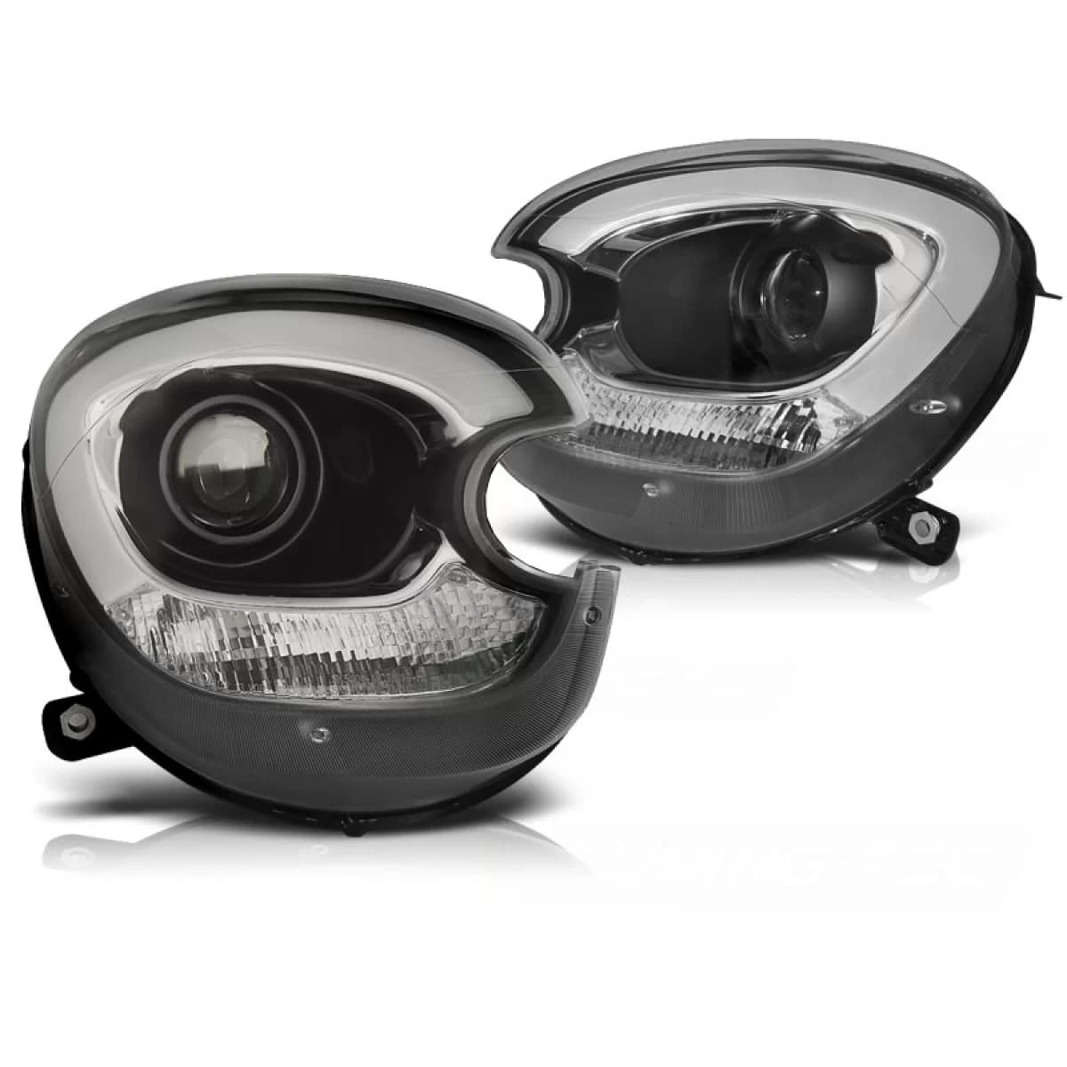 XENON HEADLIGHTS TUBE LIGHT BLACK fits BMW MINI (COOPER) R60 R61 COUNTRYMAN 10-16