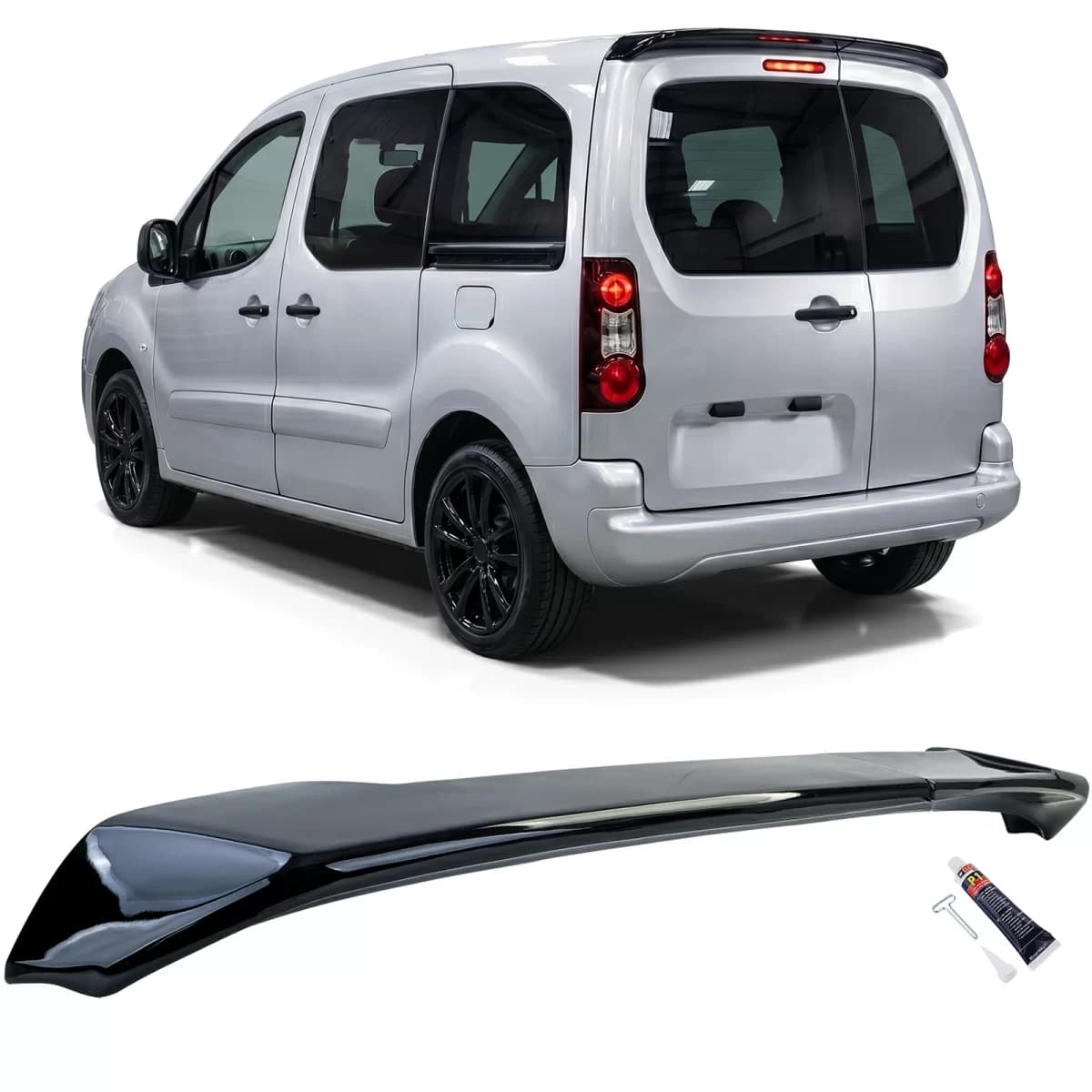 Dach Heckspoiler Schwarz Glanz für Peugeot Partner Citroen Berlingo 2008-2018