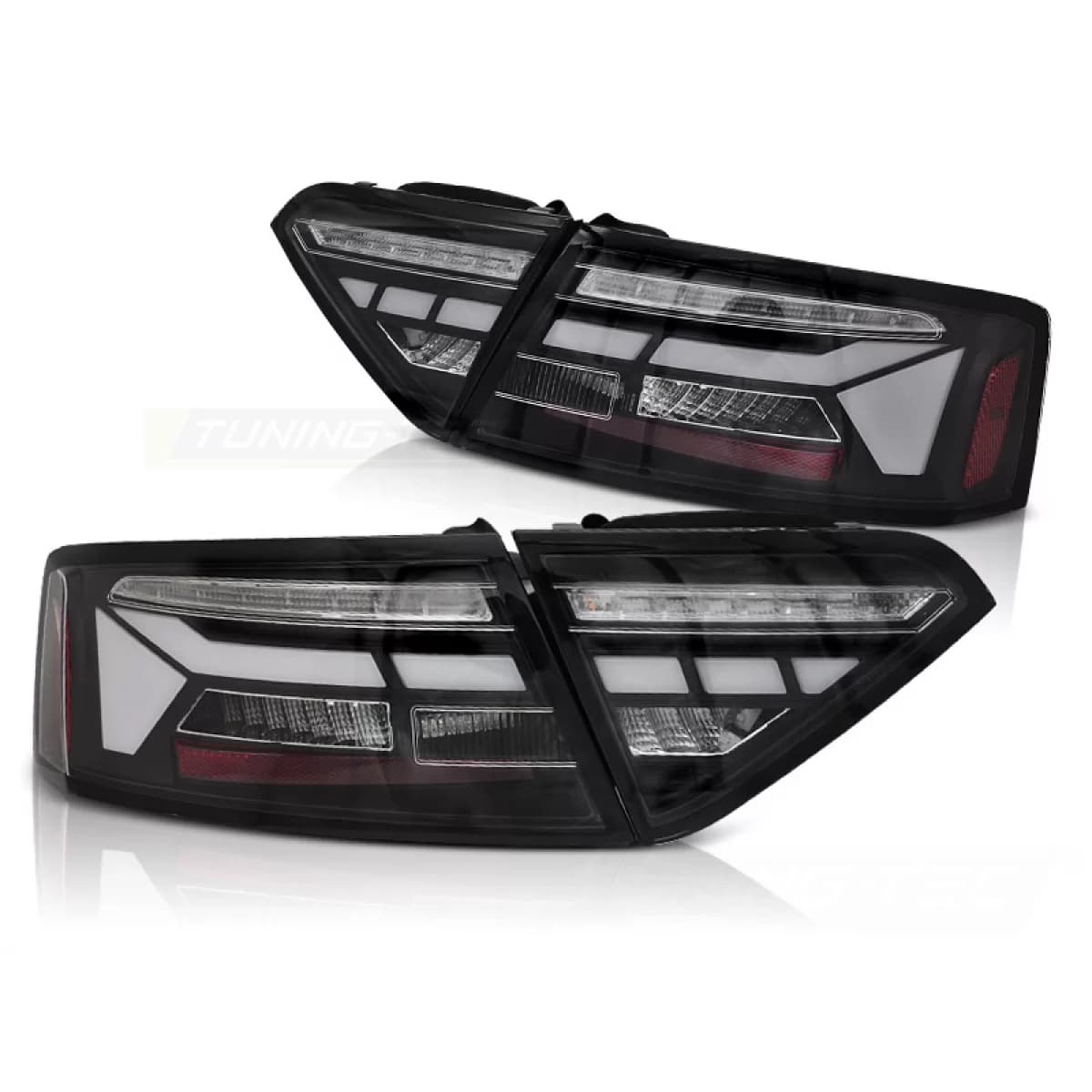 LED BAR TAIL LIGHTS BLACK SEQ fits AUDI A5 11-16