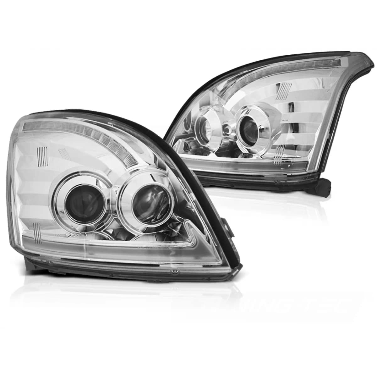 TOYOTA LAND CRUISER 120 03-09 TUBE LIGHT SEQ LED CHROME