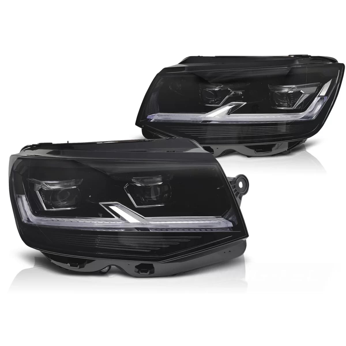 LED HEADLIGHTS BLACK DRL fits VW T6 15-19