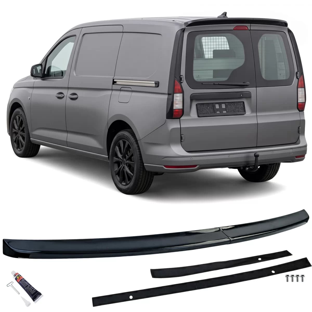 Dach Heckspoiler Schwarz für Ford Transit Tourneo Connect mit Doppeltür ab 2022