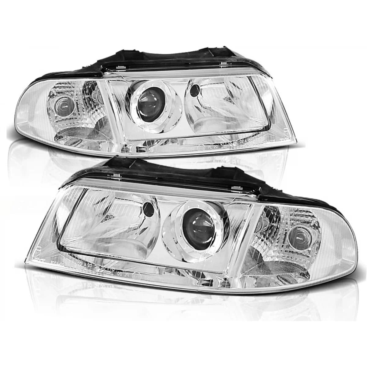 HEADLIGHTS CHROME fits AUDI A4 01.99-11.00