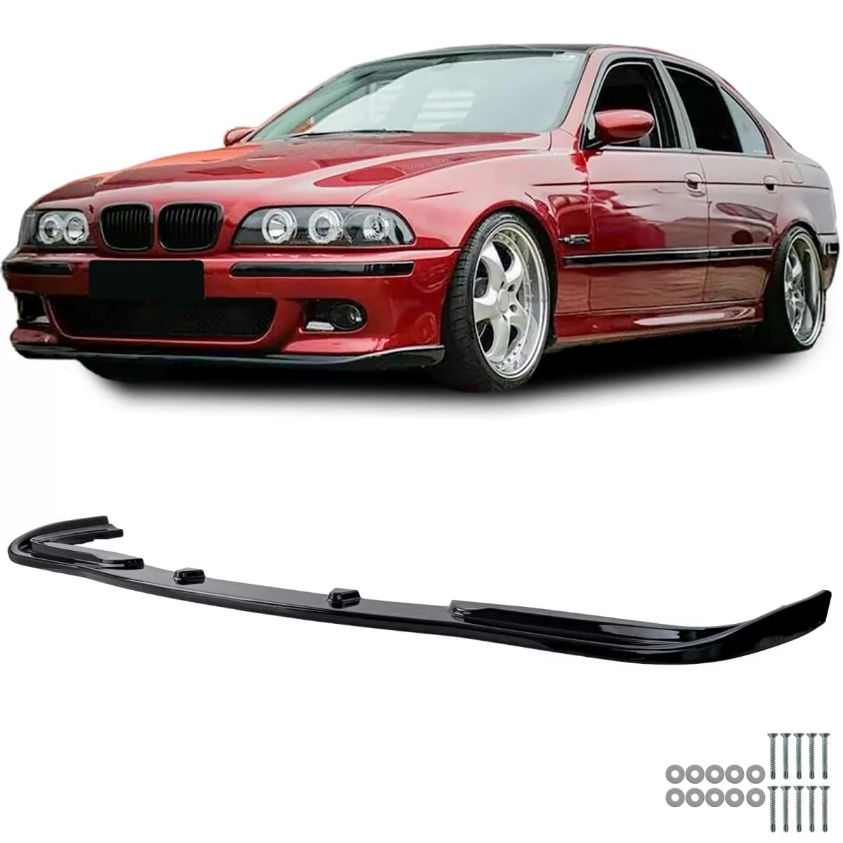 Front spoiler lip gloss black suitable for 5 Series BMW E39 pre-facelift 1995-2000
