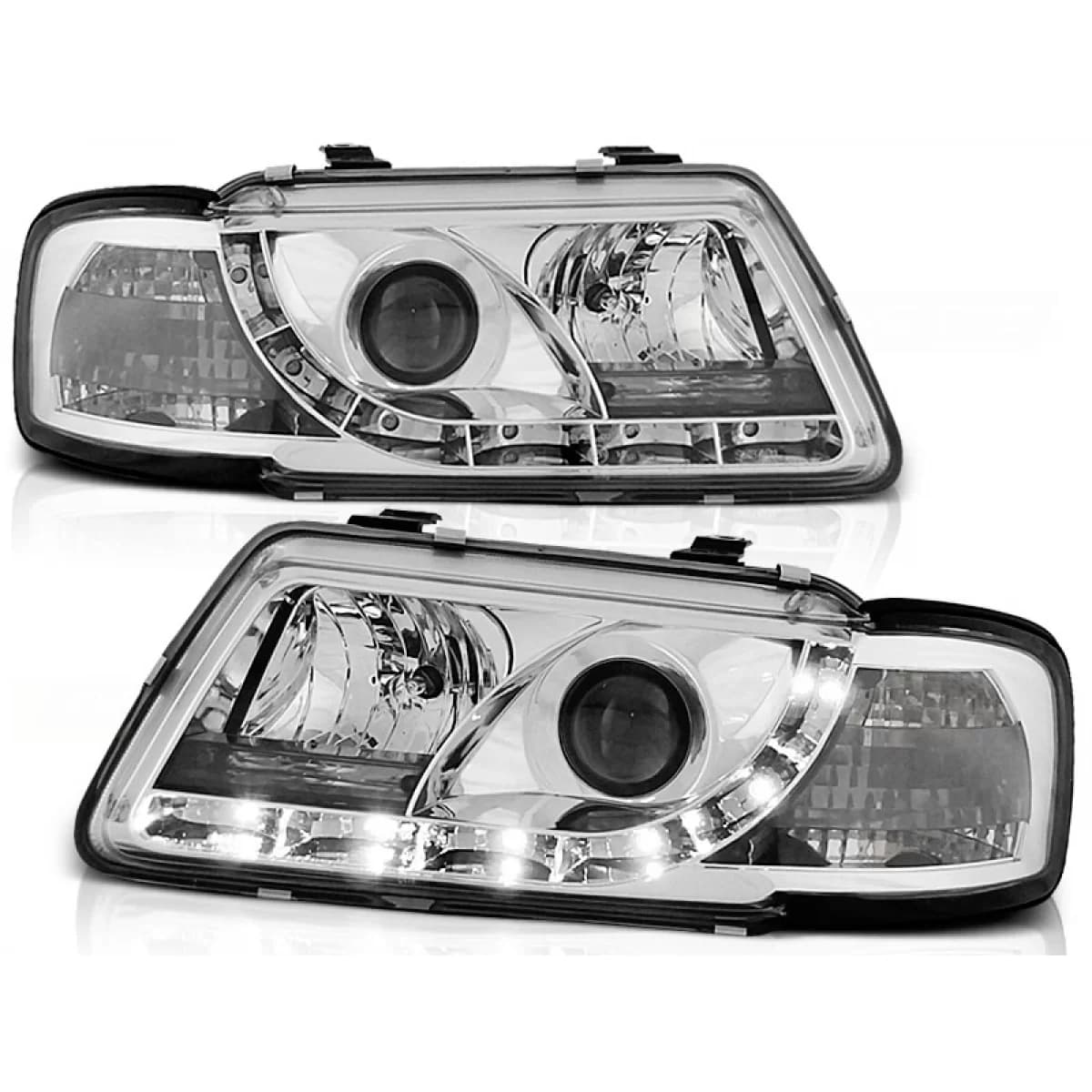 HEADLIGHTS DAYLIGHT CHROME fits AUDI A3 8L 08.96-08.00