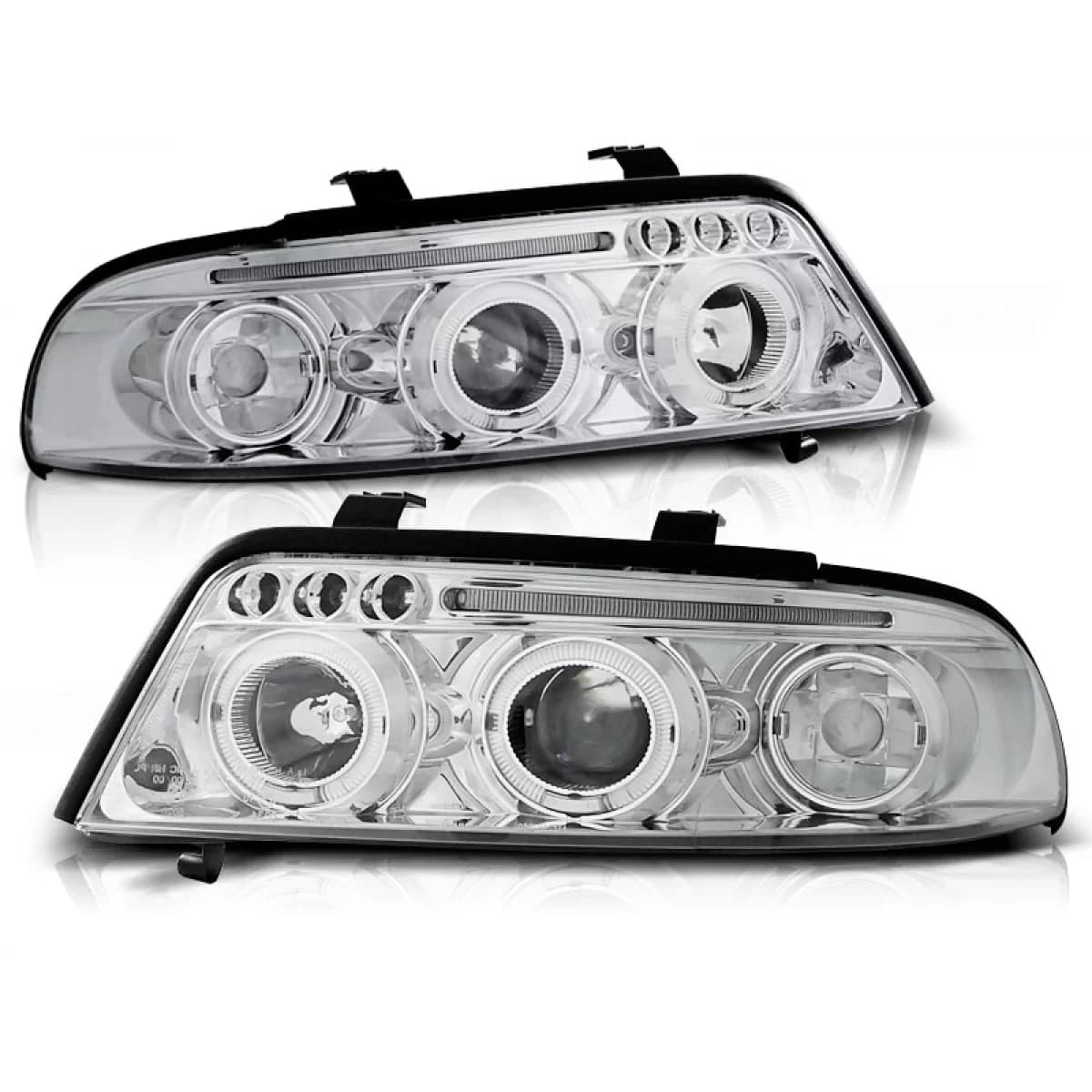 HEADLIGHTS ANGEL EYES CHROME fits AUDI A4 01.99-09.00