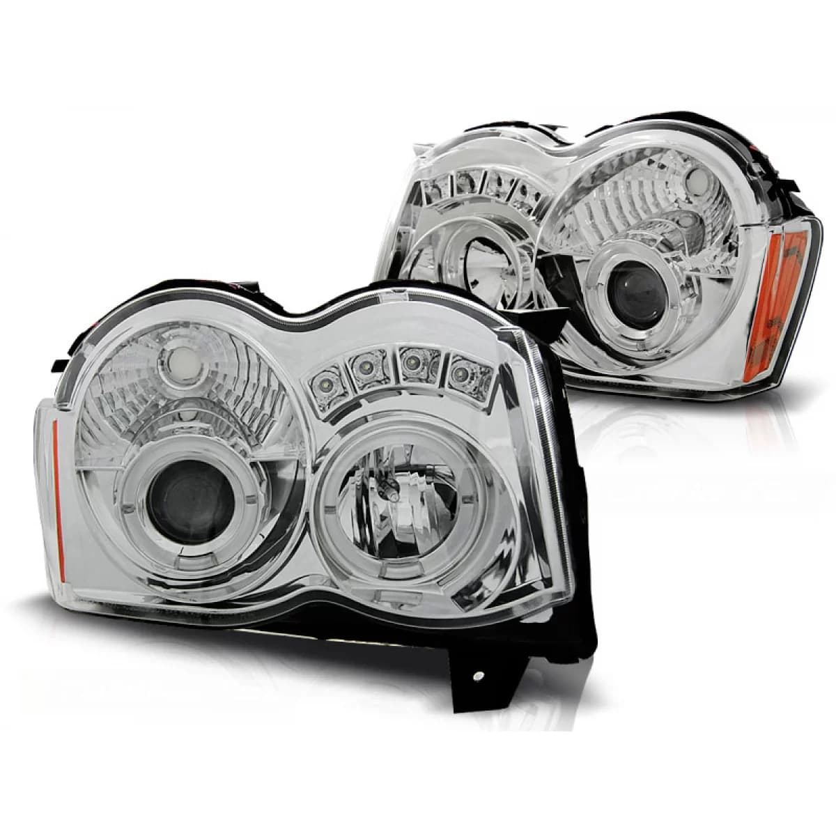 CHRYSLER JEEP GRAND CHEROKEE 08-10 ANGEL EYES CHROME