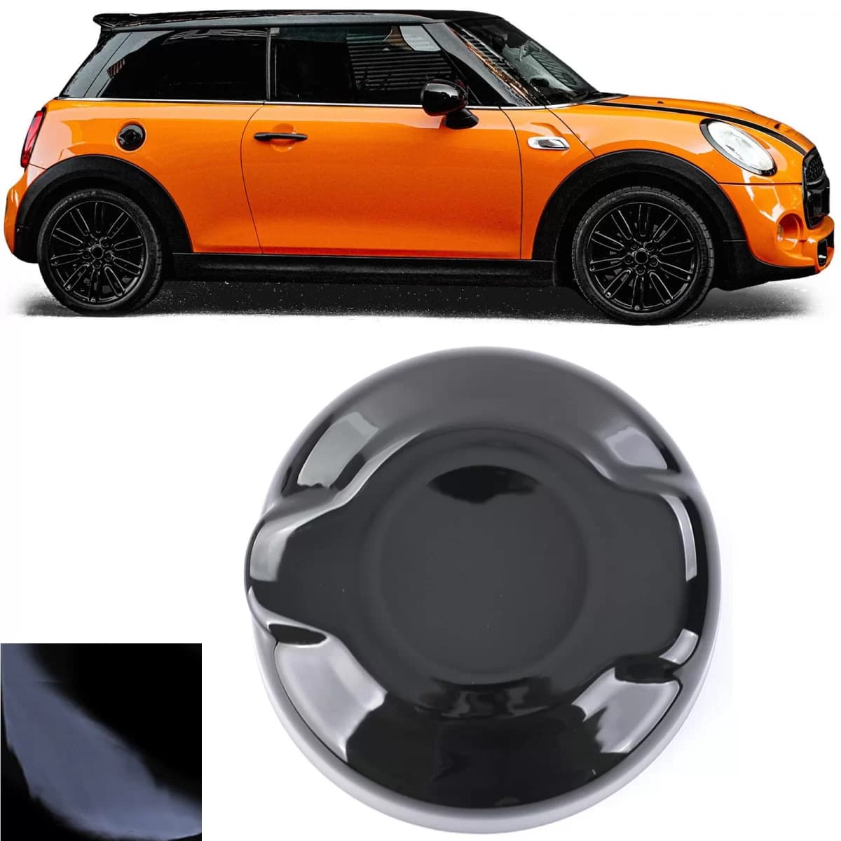 Fuel filler cap cover black gloss suitable for Mini F55 F56 F57 13-21