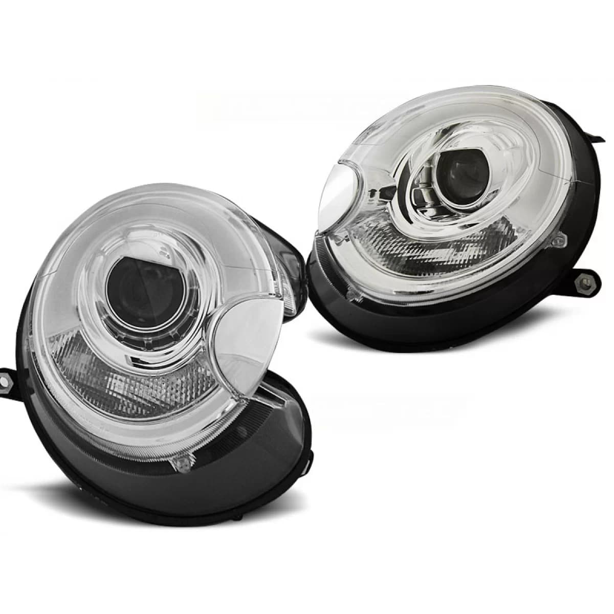 HEADLIGHTS TUBE LIGHT CHROME fits BMW MINI (COOPER) 06-14