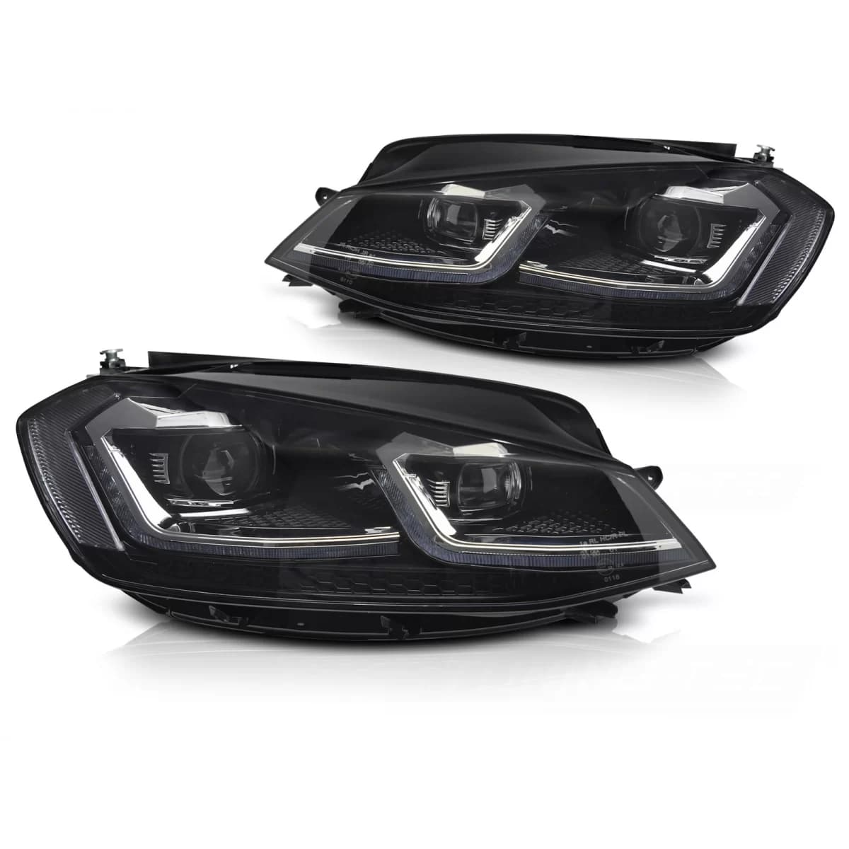 HEADLIGHTS FULL LED SILVER SEQ DRL fits VW GOLF VII 17-19