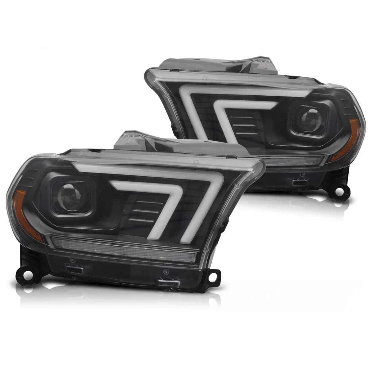 XENON HEADLIGHTS BLACK TUBE SEQ fits DODGE DURANGO 10-13