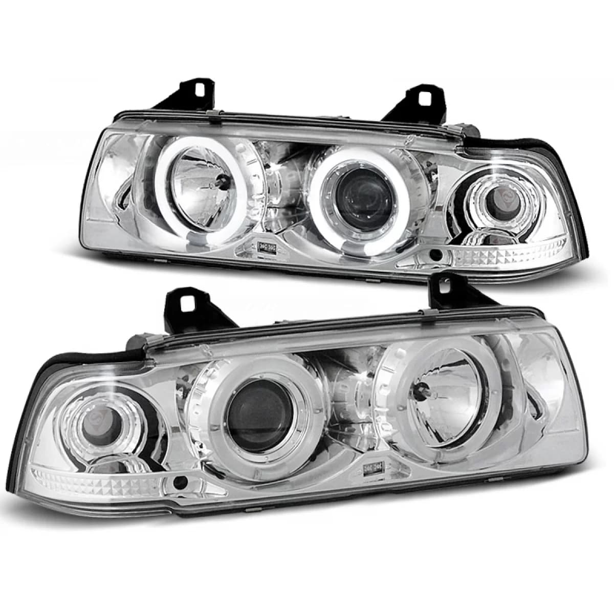 HEADLIGHTS ANGEL EYES CHROME fits BMW E36 12.90-08.99 C/C