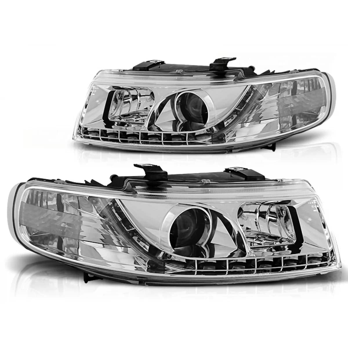 HEADLIGHTS DAYLIGHT CHROME fits SEAT LEON / TOLEDO 04.99-08.04