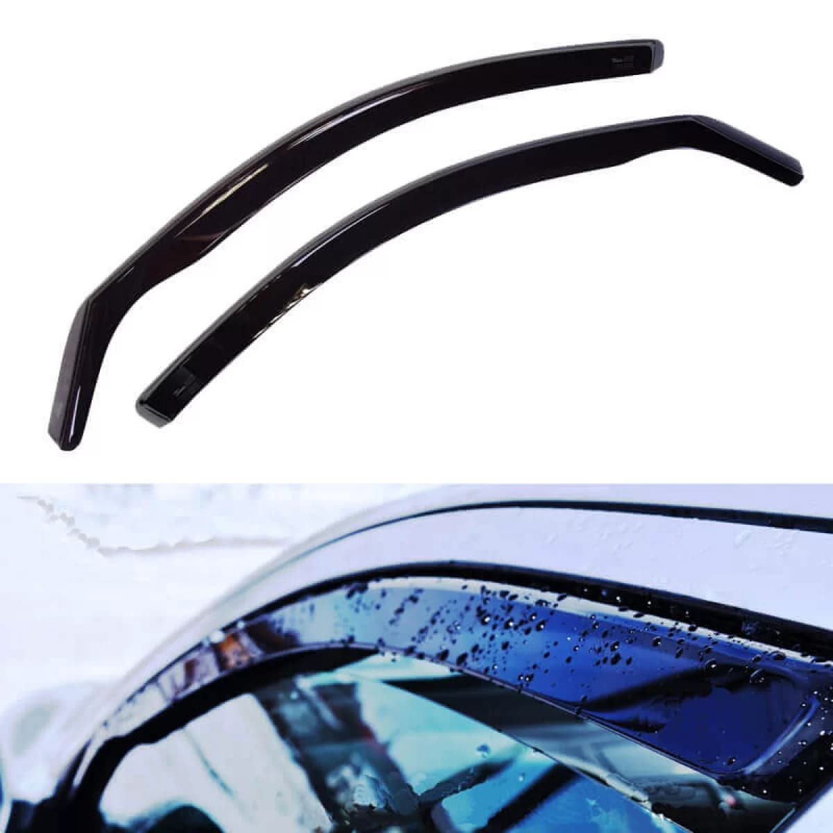 Wind Deflectors Heko suitable for VW Passat (B8) (2014+) Sedan, Combi - Black Color Pair 2 Pcs Front 31001