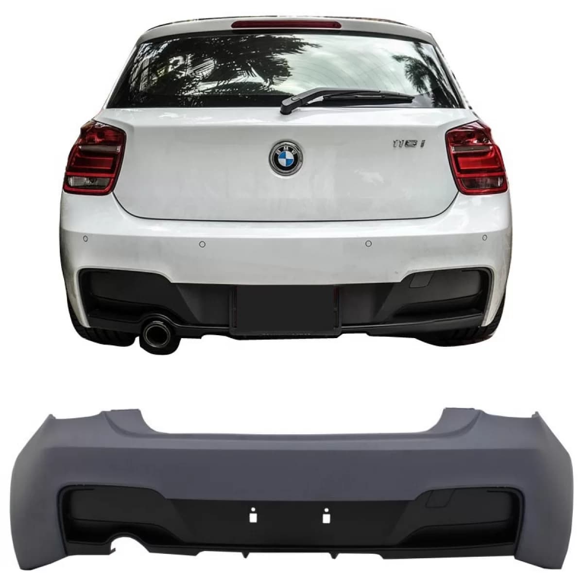 Rear Bumper suitable for BMW 1 F20 11-15 M Performance Design Design Look