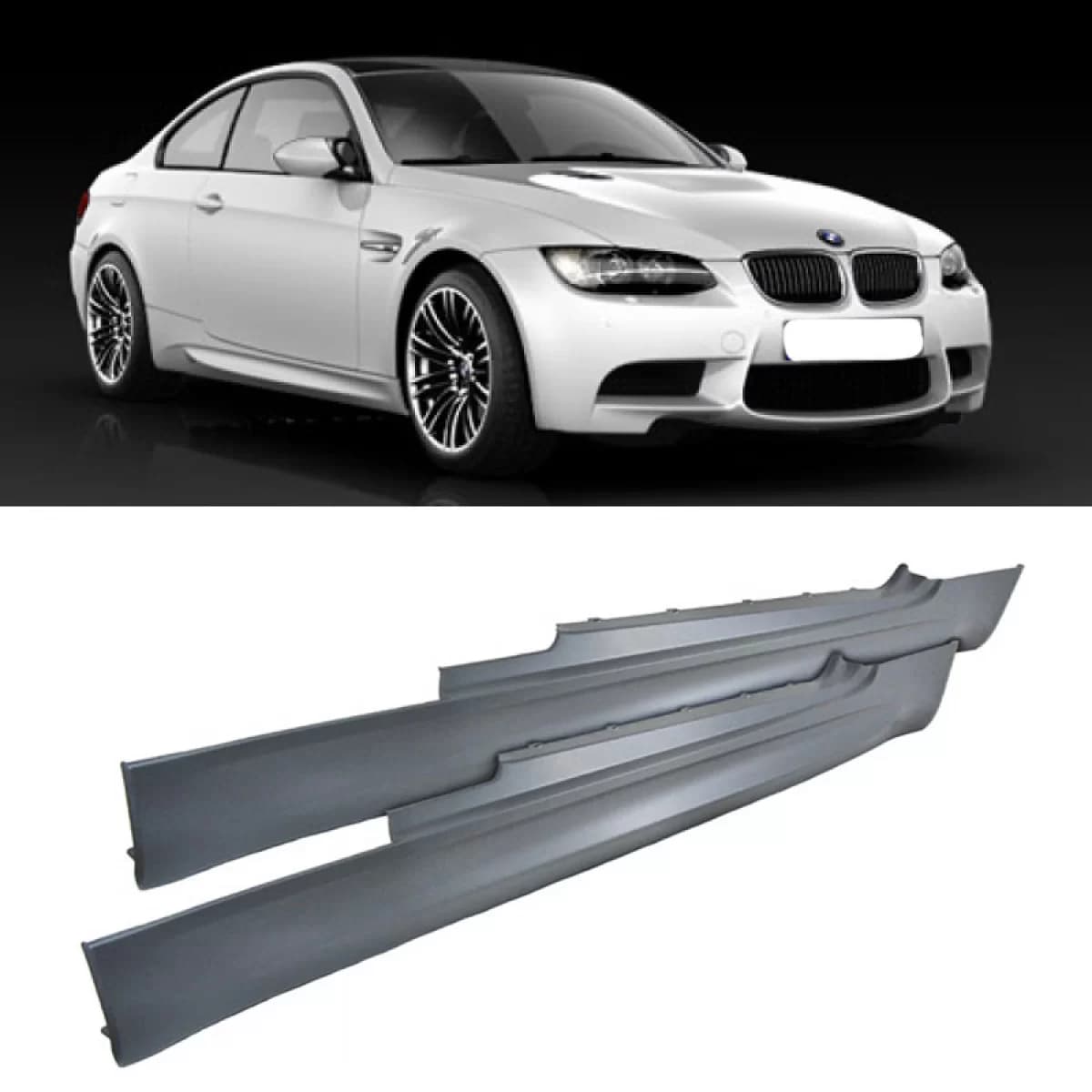 Side Skirts suitable for BMW 3 E92/E93 06-13 M3 Look from ABS Plastic 2 pc