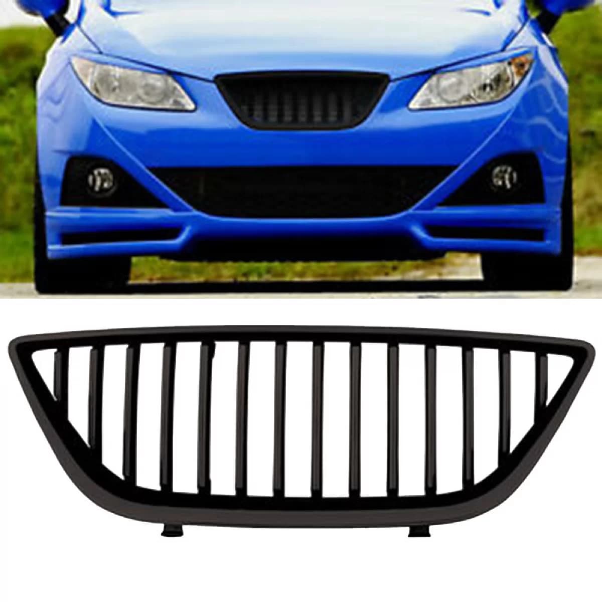 Front Grille suitable for Seat Ibiza 6J 08-12 Barracuda Design Black 1pc