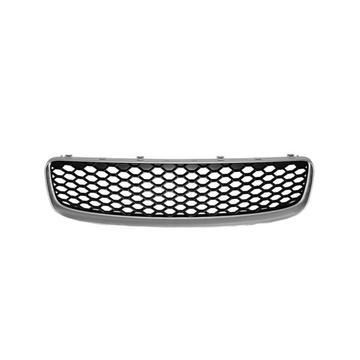 Front Grille suitable for Audi TT 8N 98-06 TTRS Look Honeycomb Silver/Black 1 Pc