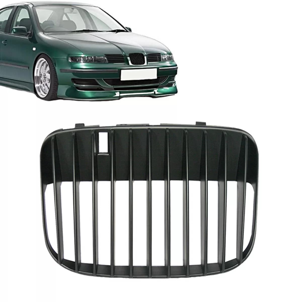 Front Grille suitable for Seat Leon 1M / Toledo 1M 99-05 Badgeless Black 1pc