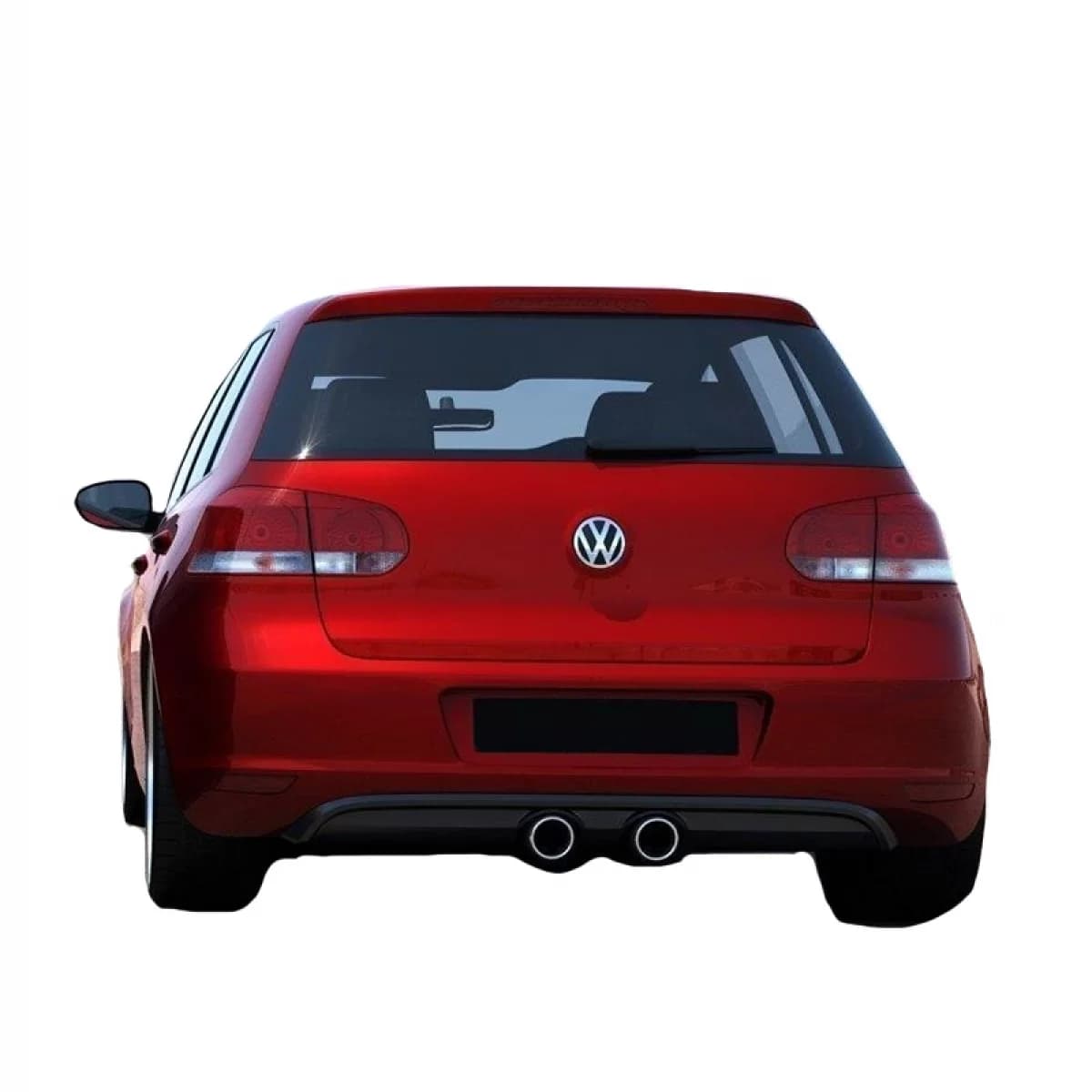 Rear Bumper Diffuser suitable for VW Golf VI (6) 08-12 R32 Look Golf 5 Gloss Black Maxton Design From Abs Plastic 1pc
