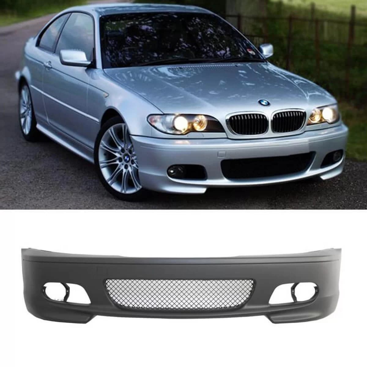 Front Bumper suitable for BMW 3 E46 99-06 Coupe M-Pack Look