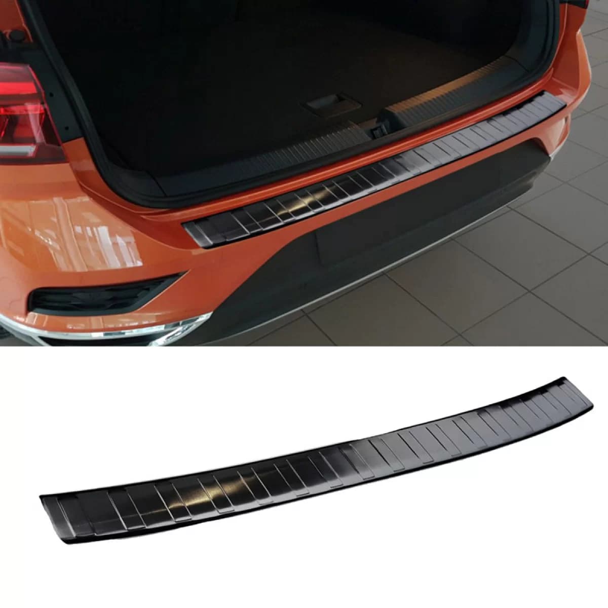 Rear Bumper Protector suitable for VW T-Roc 17+ Black Steel