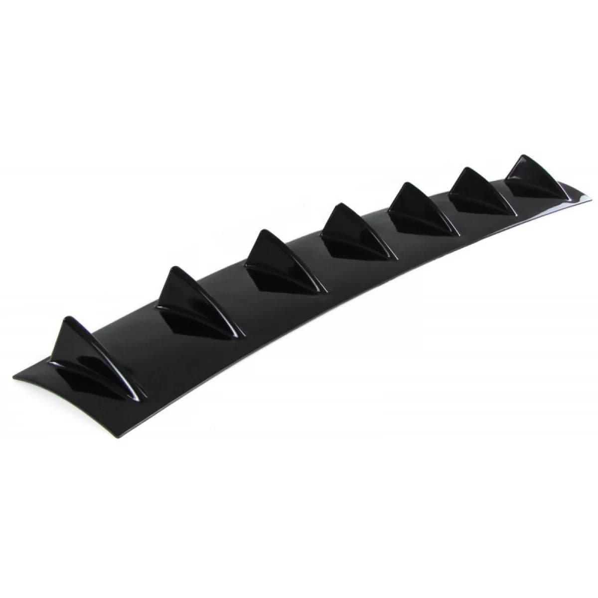 Rear Bumper Diffuser Universal with 7 Fins Black from ABS Plastic 1pc