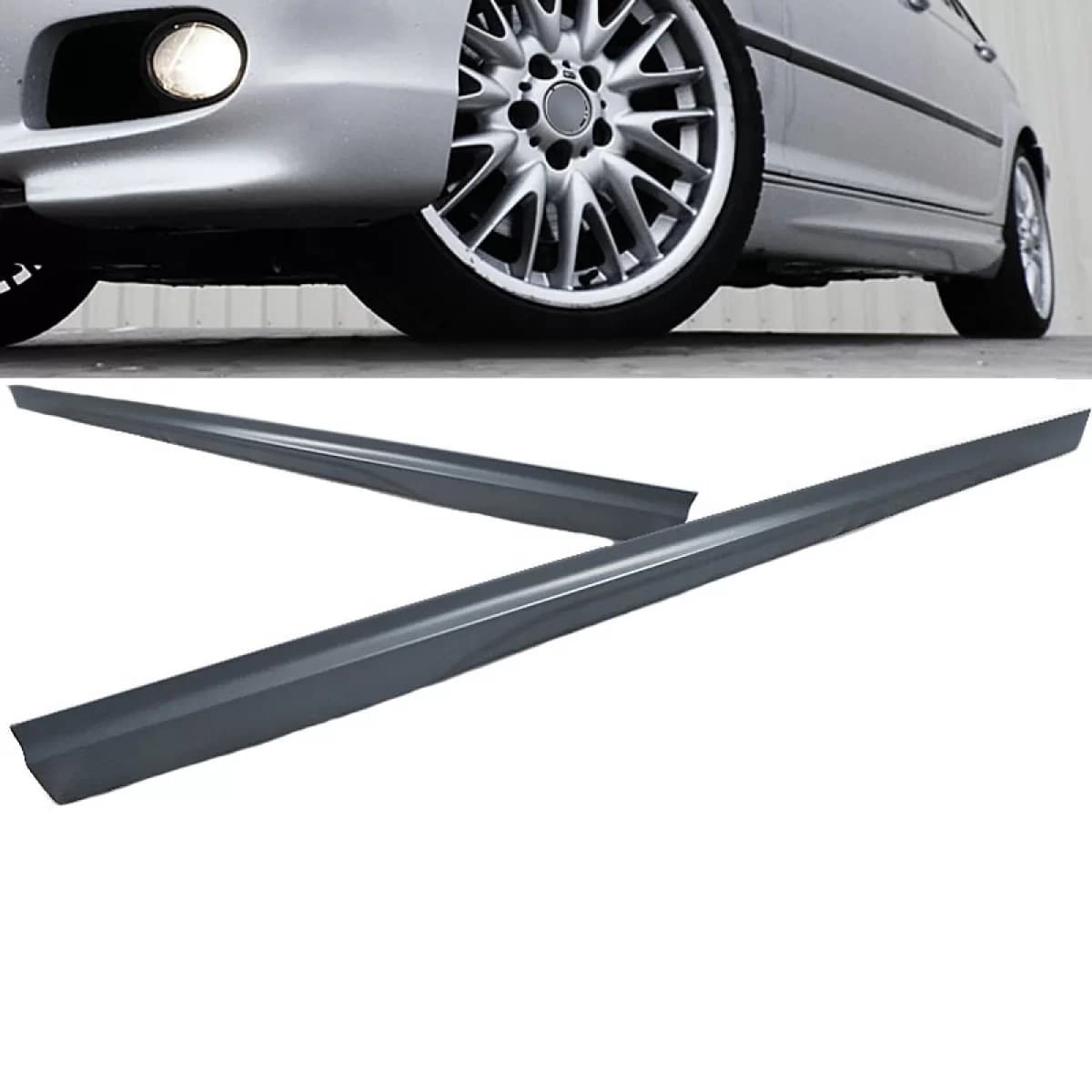 Side Skirts suitable for BMW 3 E46 99-05 Sedan M-Tech Look from ABS Plastic 2 pc