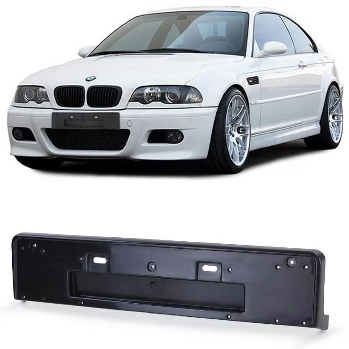 License Plate Holder suitable for BMW 3 E46 99-05 M3 Front Bumper 1 pc
