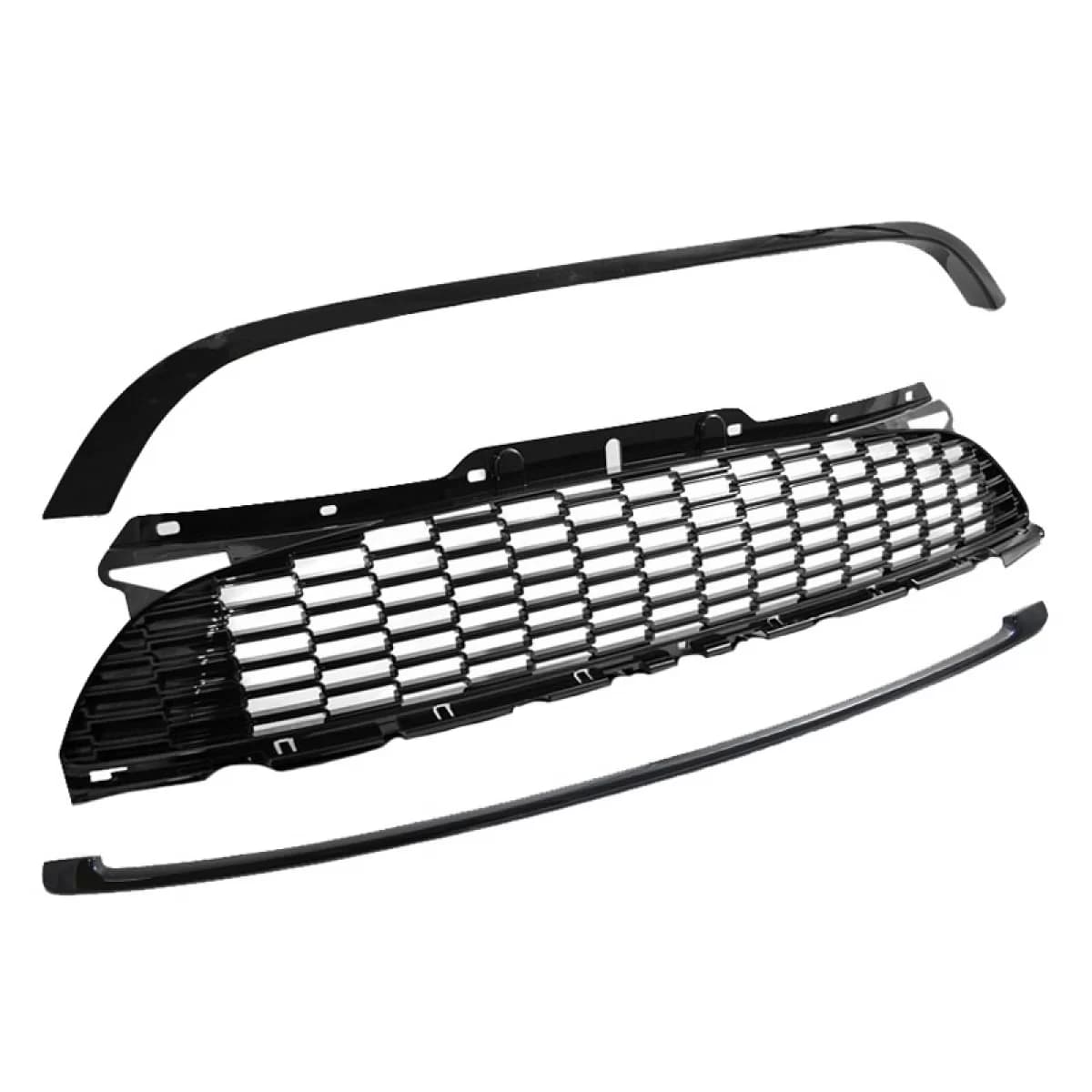 Front Grille suitable for Mini Cooper 06-14 R56 / R57 / R55 S/JCW Honeycomb Glossy Black 3 Pcs